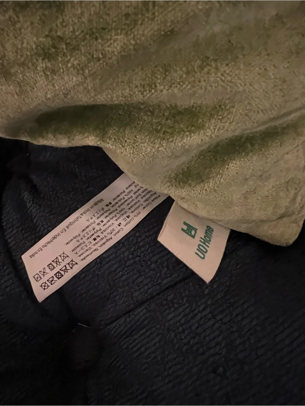 Urban Outfitters UO Home Green Acid Wash Decorative Throw Pillow Like New
